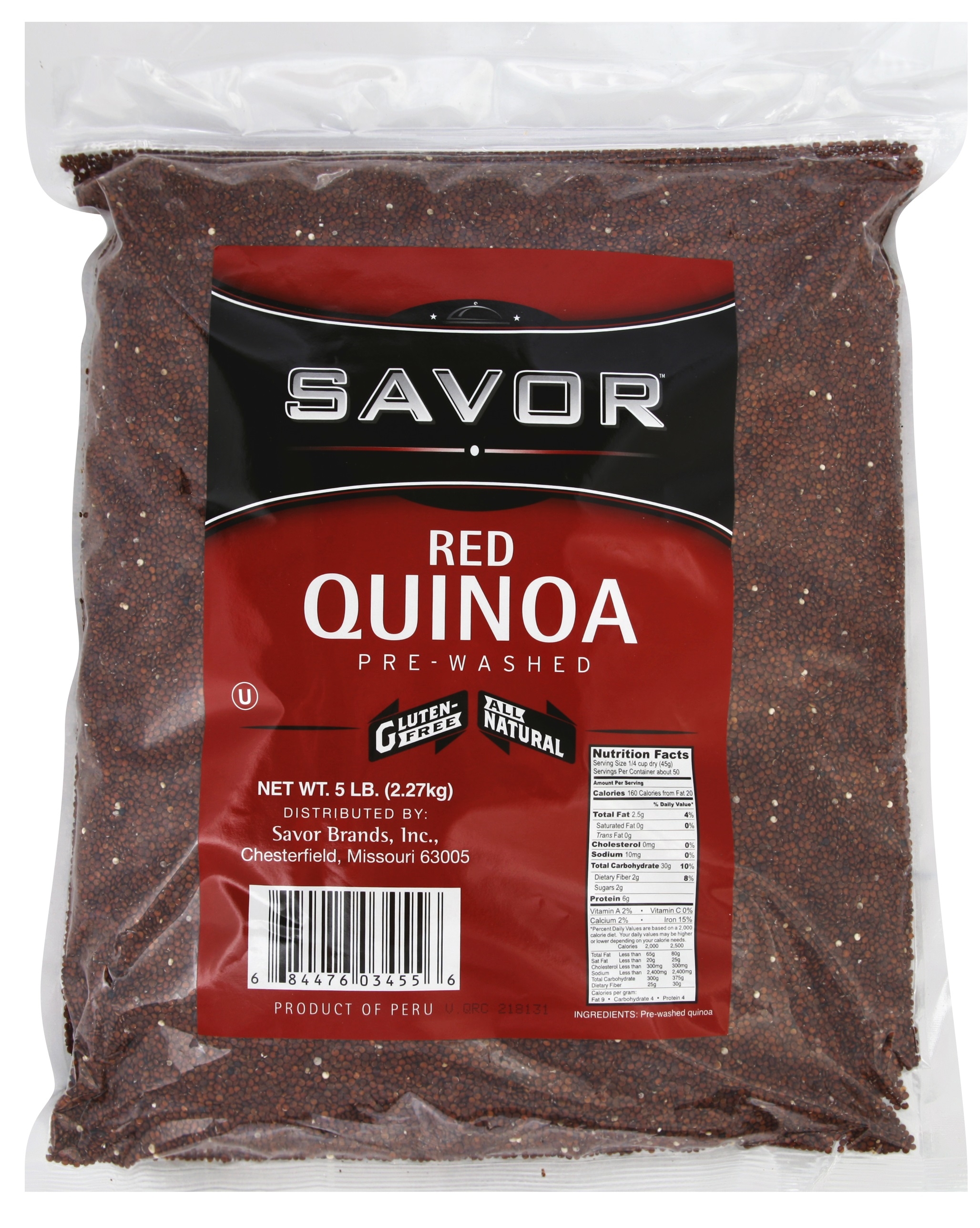 Savor Imports Red Grain Quinoa, 5 Pound -- 2 per case.