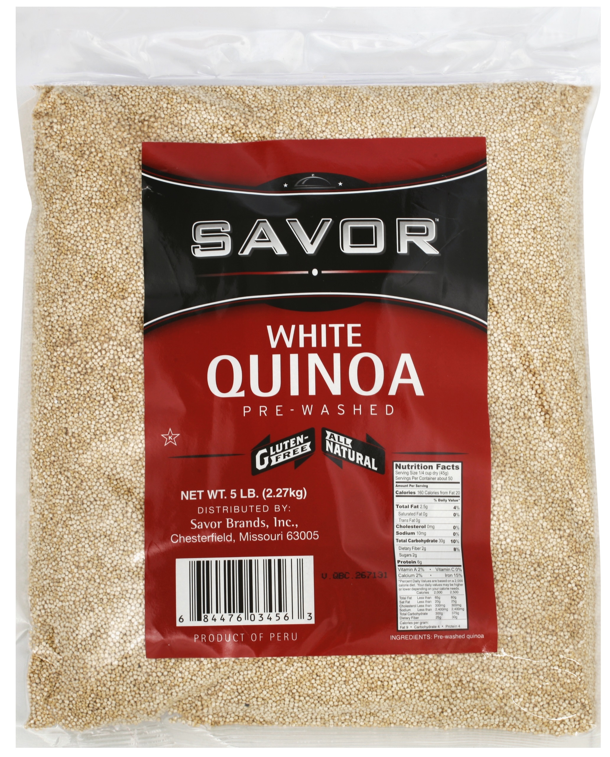 Savor Imports Imports White Grain Quinoa, 5 Pound -- 2 per case.