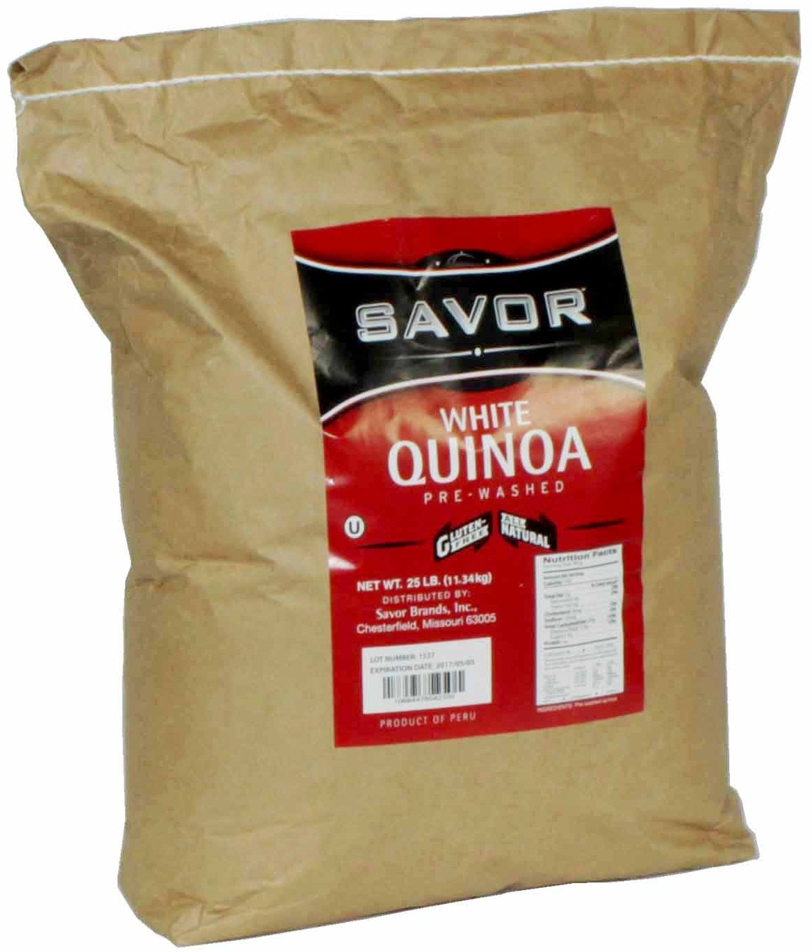 Savor Imports White Quinoa, 25 Pound.