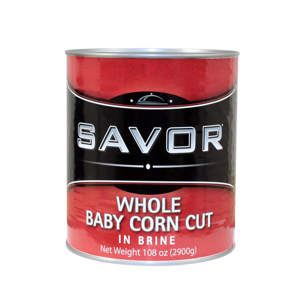 Savor Imports Cut Baby Corn, 109 Ounce -- 6 Per Case