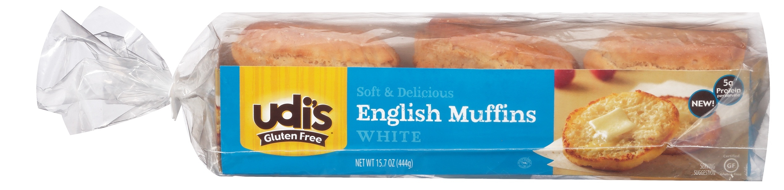Udis White English Muffin, 15.7 Ounce -- 6 per case.