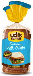 Udis Delicious White Bread, 12 Ounce -- 8 per case.