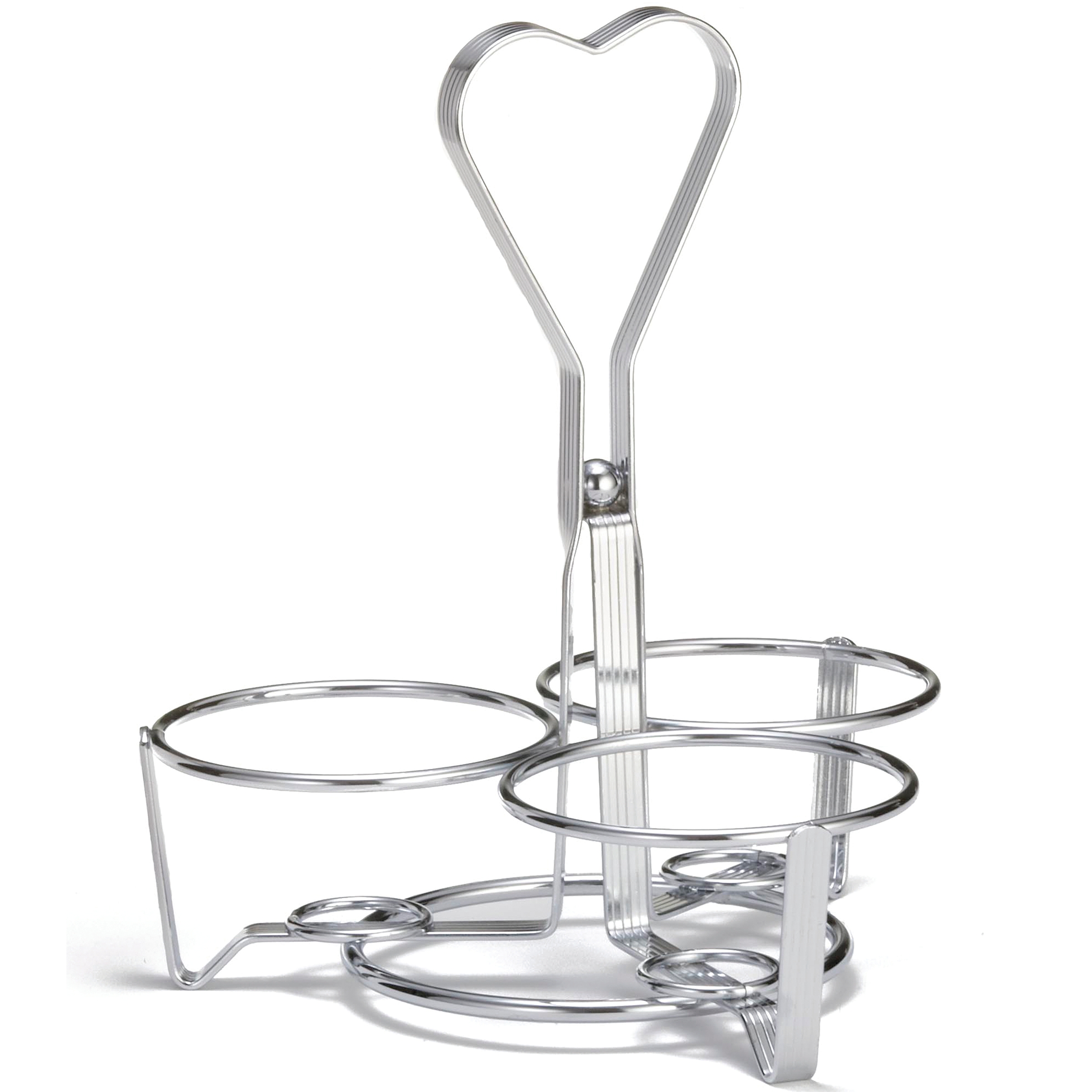 Tablecraft Chrome Plated Three 3.25 inch Ring Dispenser Caddy