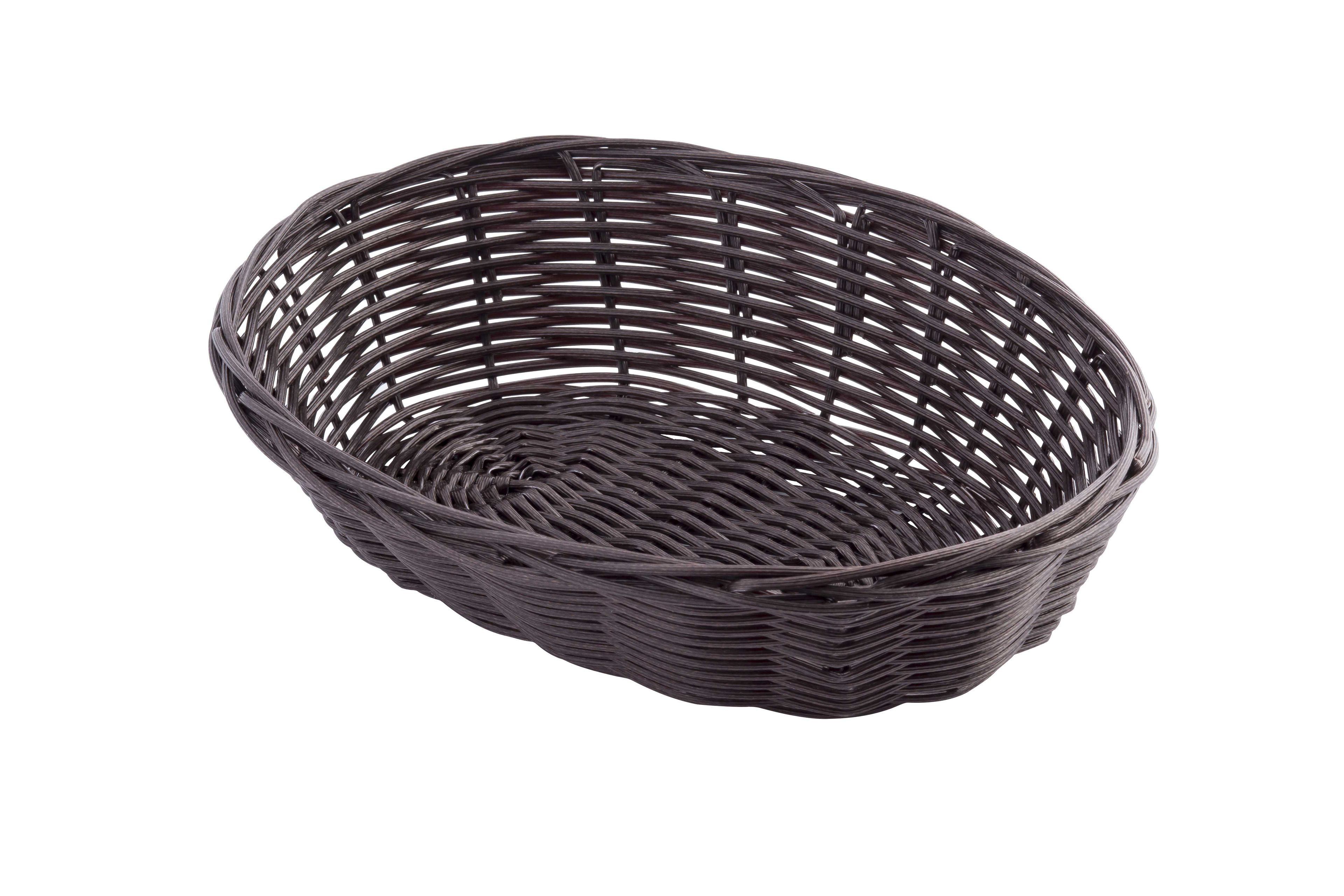 Tablecraft Polypropylene Cord Brown Oval Handwoven Basket, 9 X 6 X 2.25 Inch -- 12 Per Case