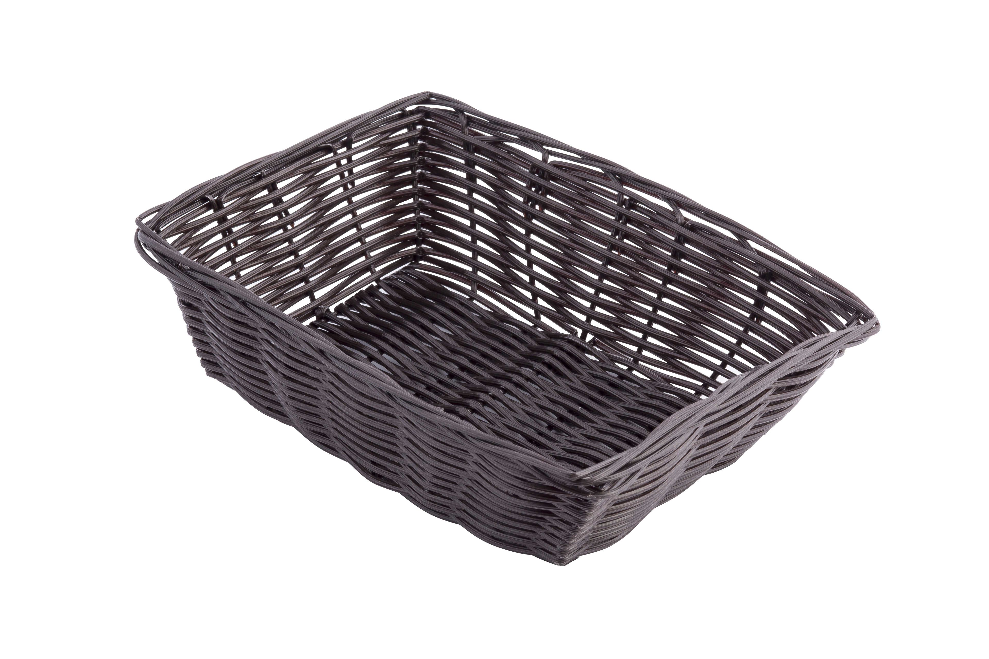 Tablecraft Polypropylene Cord Brown Rectangular Handwoven Basket, 9 X 6 X 2.5 Inch -- 12 Per Case
