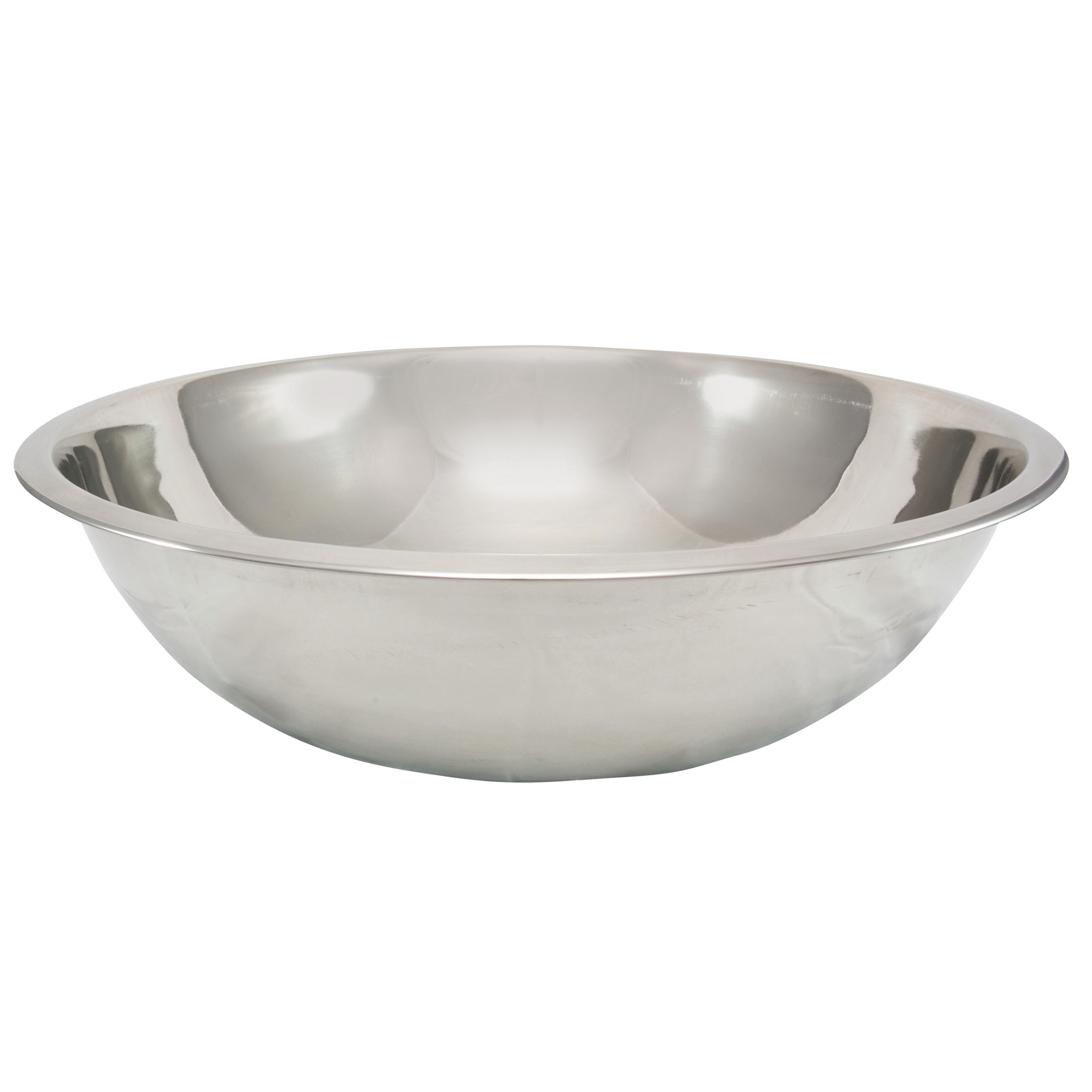 Tablecraft 200 Series Stainless Steel Standard 0.4 mm Mirror Finish Mixing Bowl, 5 Quart Capacity