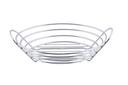 Tablecraft Meranda Collection Chrome Plated Oval Display Basket with Handles, 16 x 10.75 x 4.5 inch