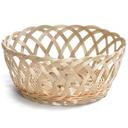 Tablecraft Polypropylene Cord Natural Round Open Weave Serving Basket, 8.5 x 8.5 x 3.25 inch -- 12 per case