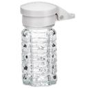 Tablecraft Nostalgia Collection White MP ABS Top Glass Salt and Pepper Shaker, 1.5 Ounce Capacity -- 24 per case