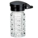 Tablecraft Nostalgia Collection Black ABS Top Glass Salt and Pepper Shaker, 1.5 Ounce Capacity -- 24 per case