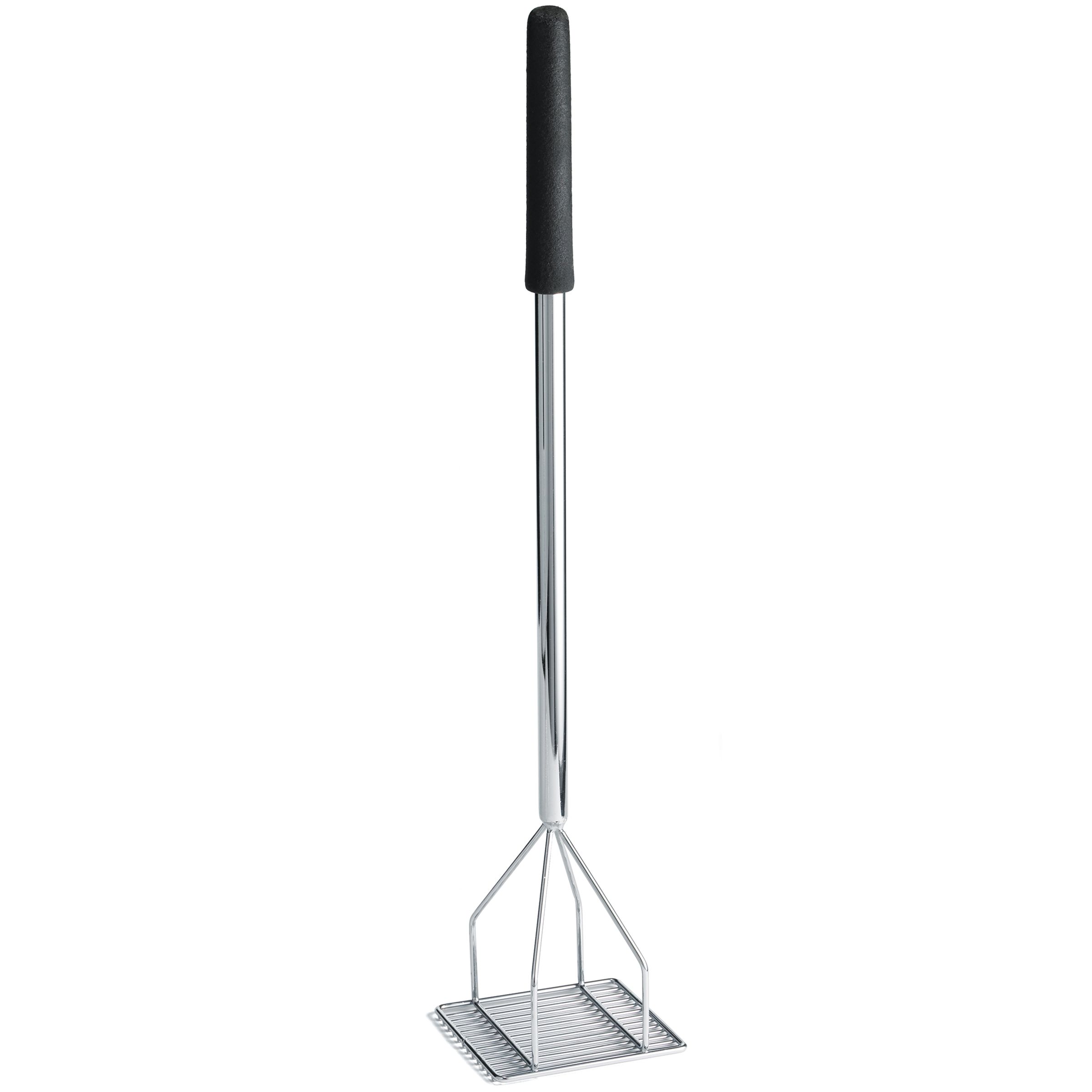 Tablecraft Chrome Plated Metal Square Bean Masher, 6 Inch