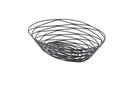 Tablecraft Artisan Collection Black Powder Coated Steel Oval Basket, 9.25 x 6.25 x 2.25 inch