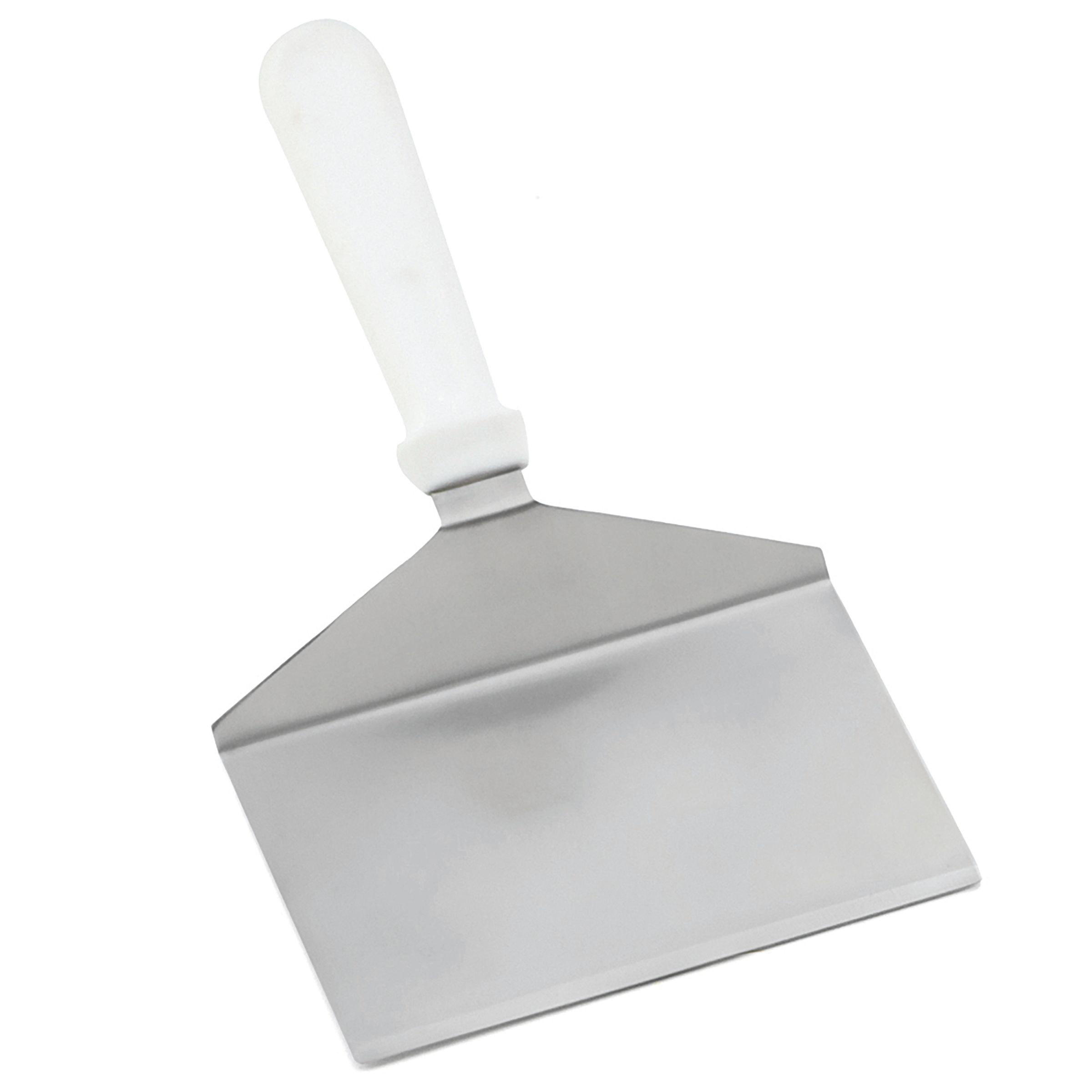 Tablecraft Stainless Steel Turner With White Abs Handle, 11 Inch