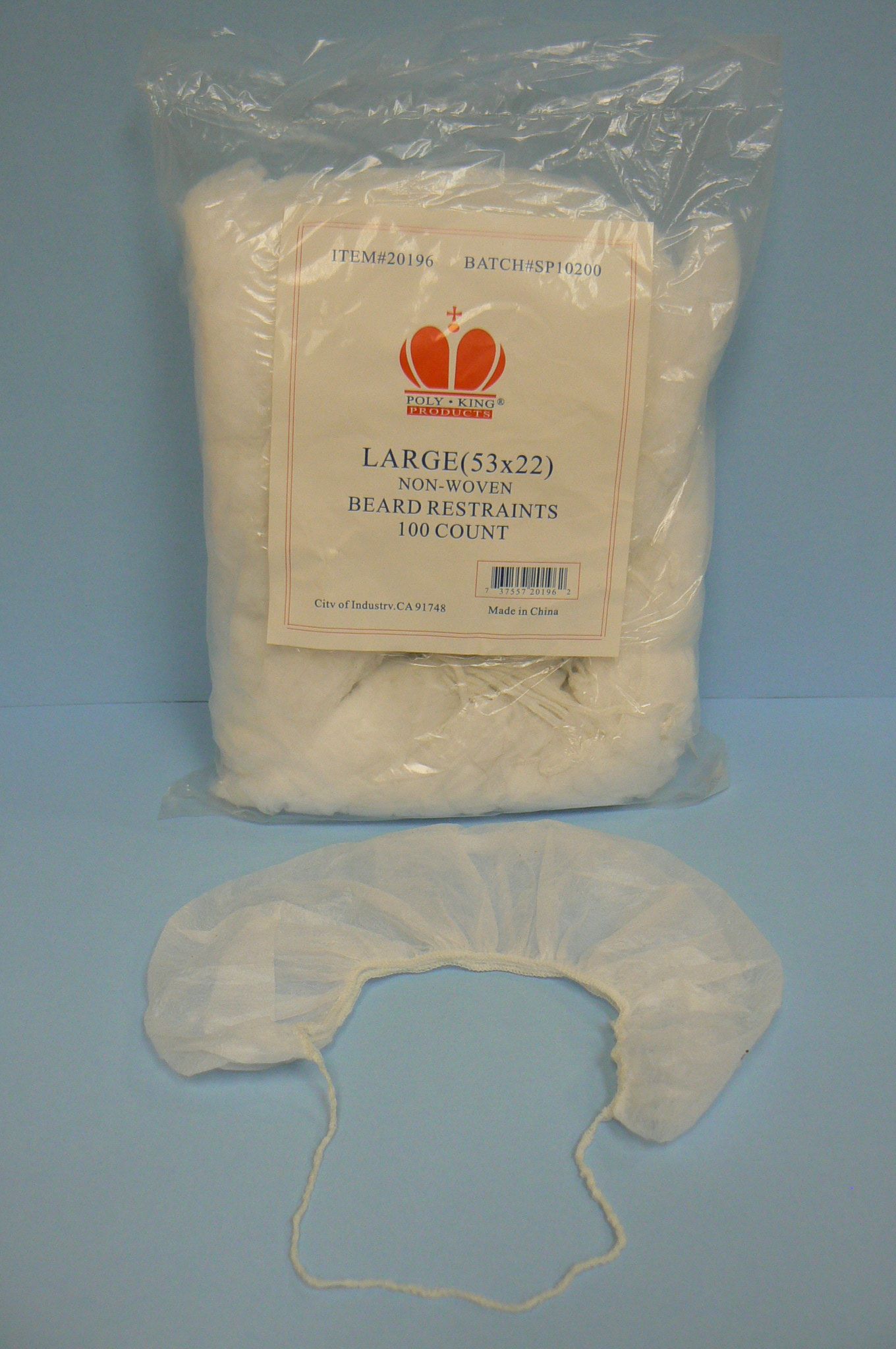 Goldmax 53 X 22 Large White Non-woven Beard Covers, 100 Count -- 10 Per Case