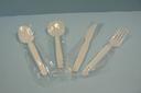 Goldmax Silver Series White Polystyrene Medium Weight Wrapped Fork, 13 x 9.5 x 6.25 inch -- 1000 per case.