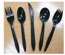 Goldmax Polypropylene Black Medium Weight Soup Spoon -- 1000 per case.