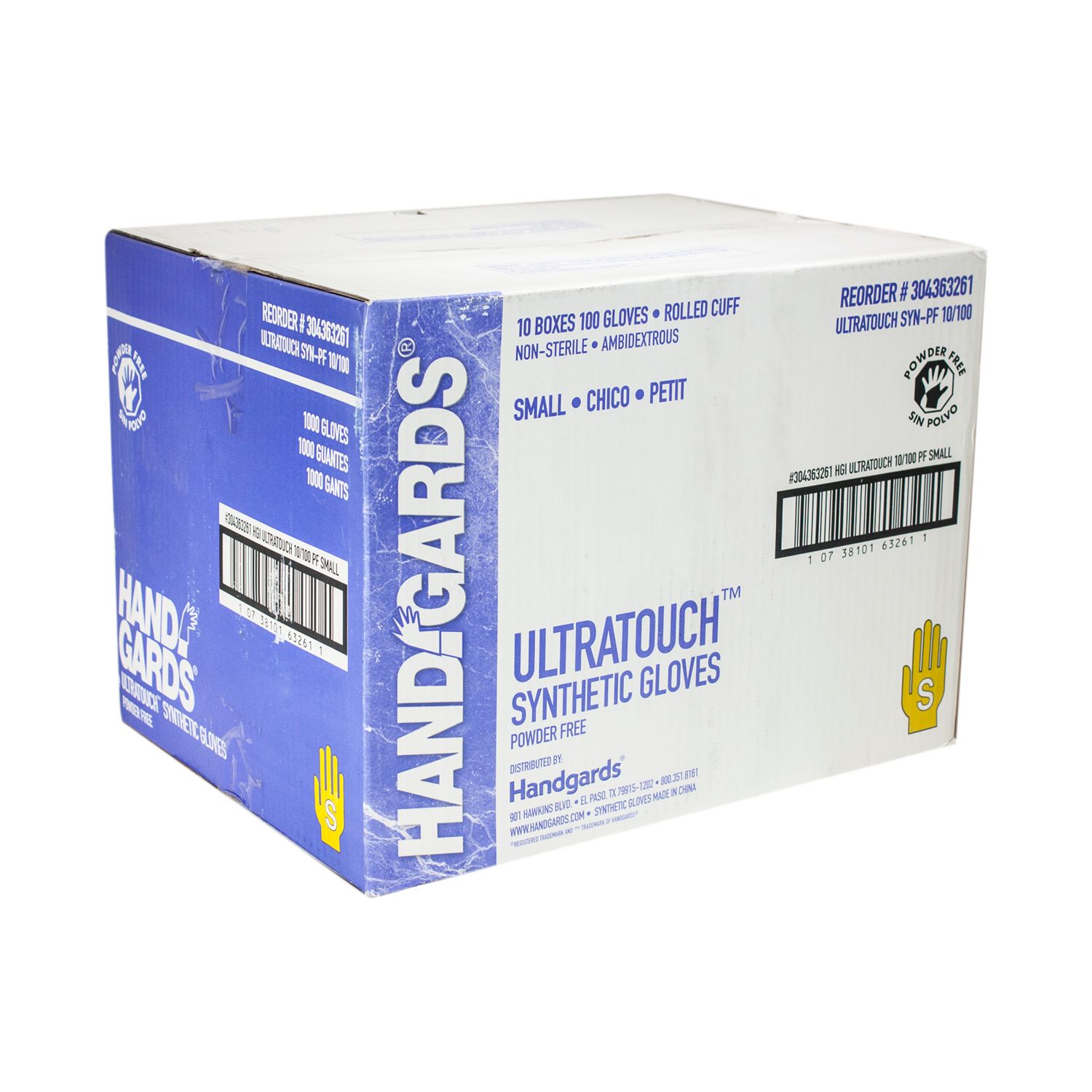 Handgards Ultratouch Synthetic Blurple Small Disposable Glove -- 1000 Per Case