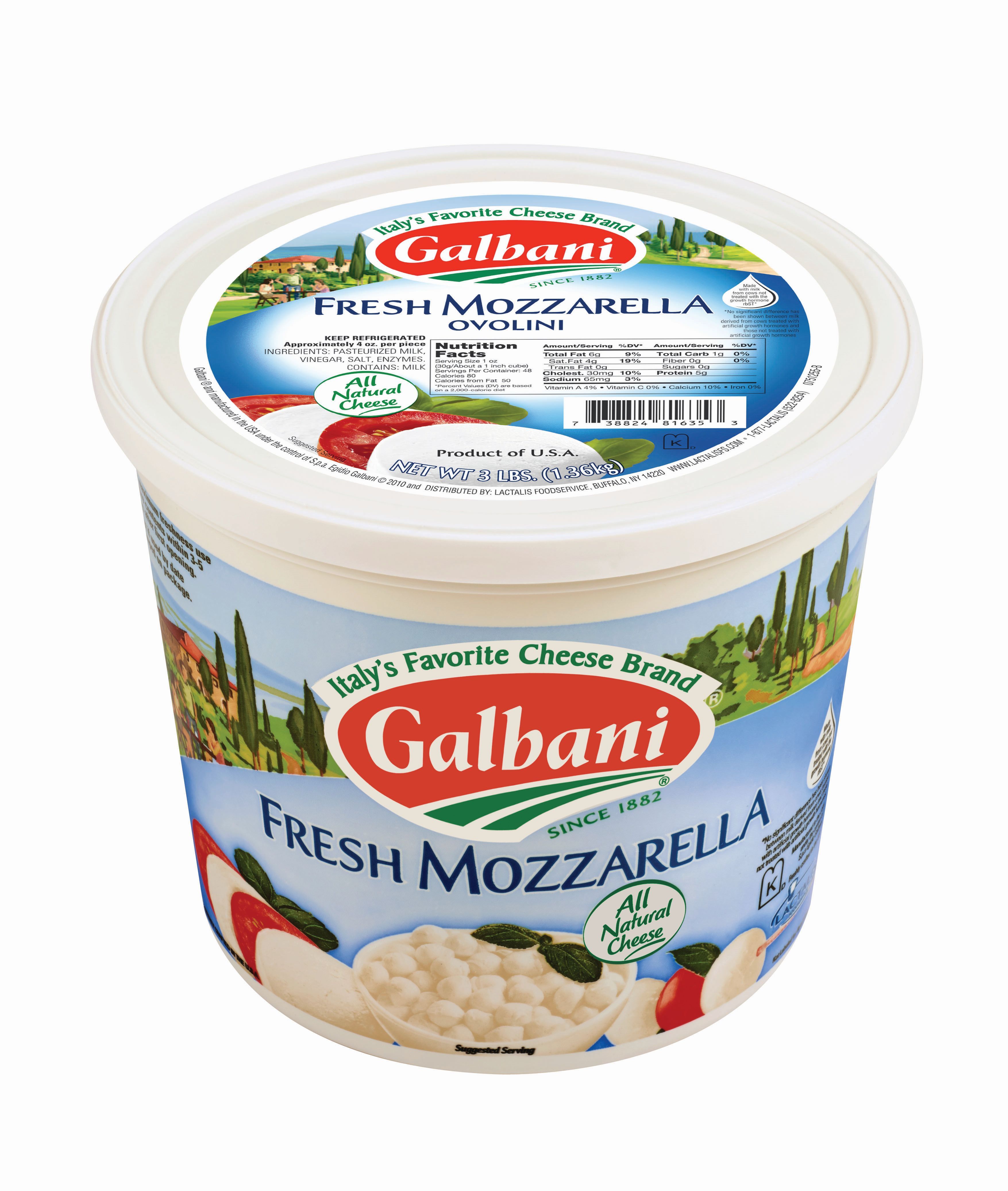 Galbani Ovolini Fresh Mozzarella Cheese Cup, 3 Pound -- 2 Per Case