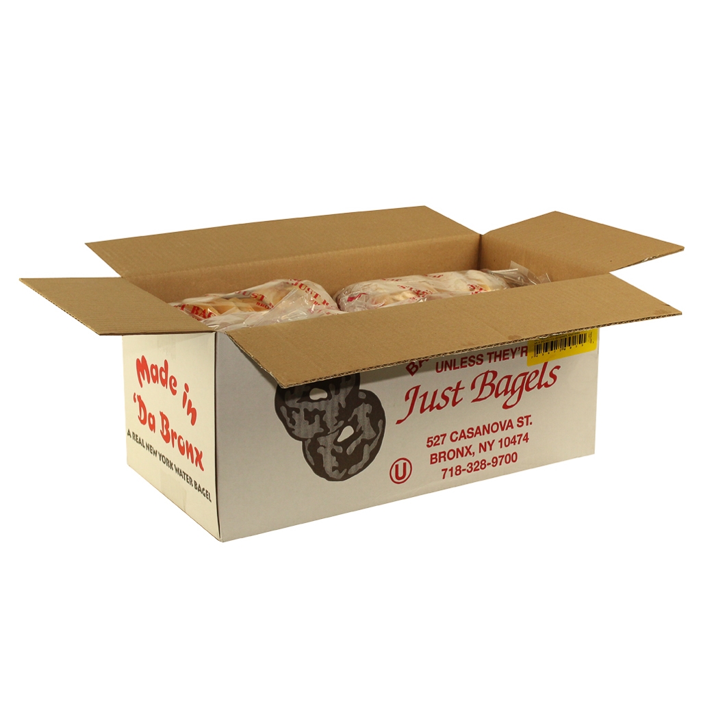 Just Bagels Sliced Plain Bagel, 4 Ounce -- 48 per case.