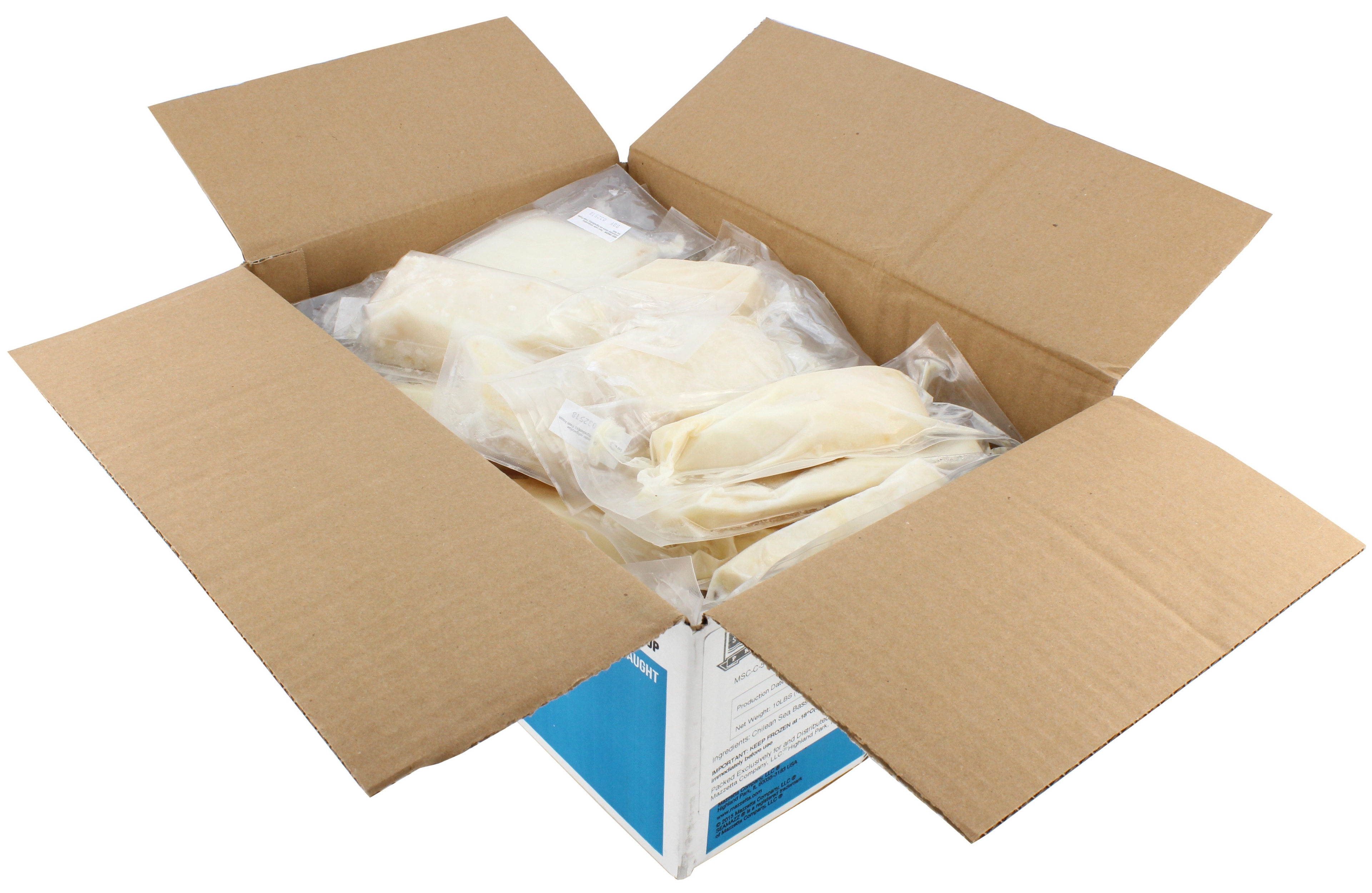 Seamazz 4 Ounce MSC Certified Sea Bass Portion, 10 Pound.