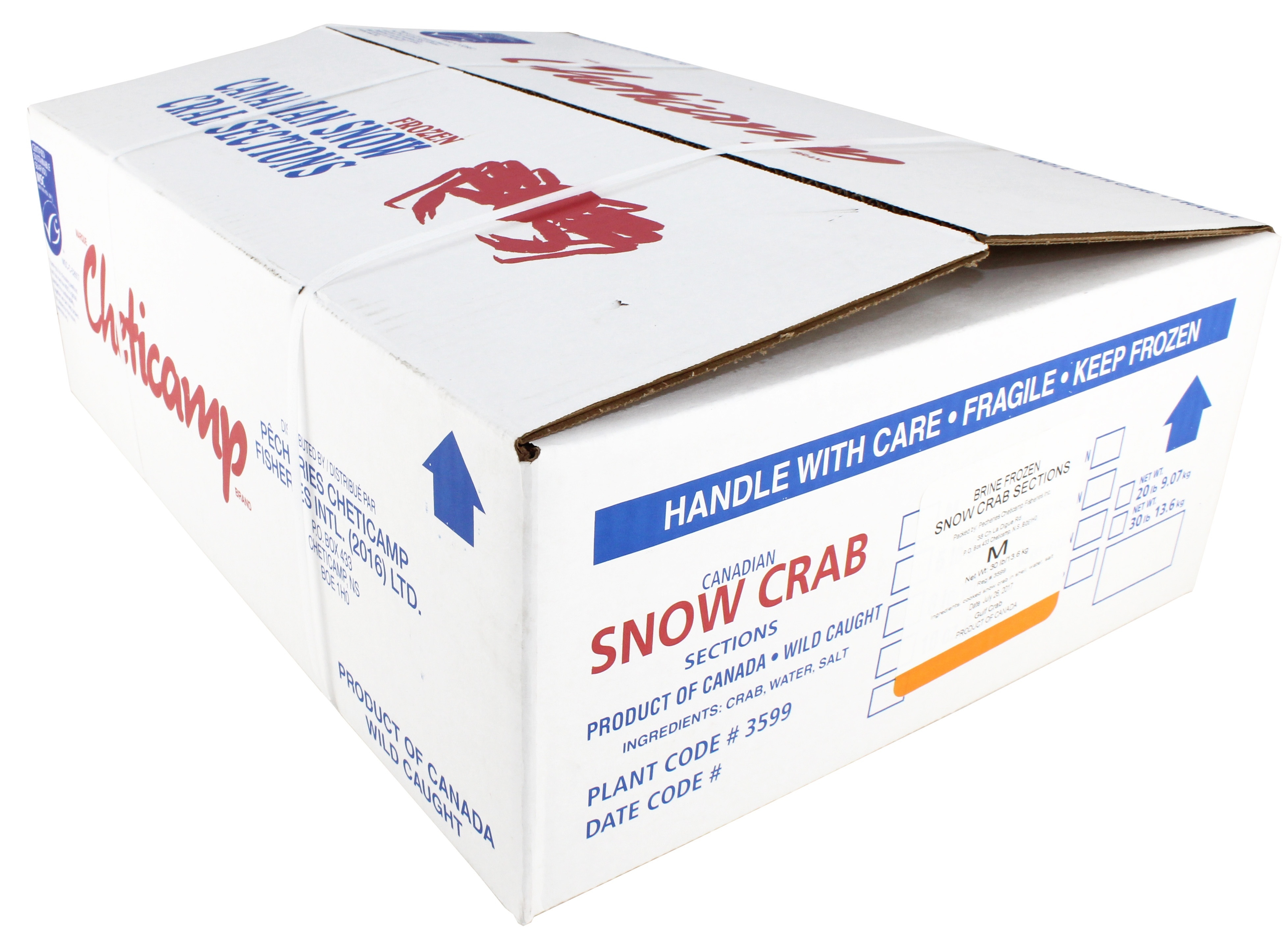 Cheticamp Snow Crab Cluster, 30 Pound.