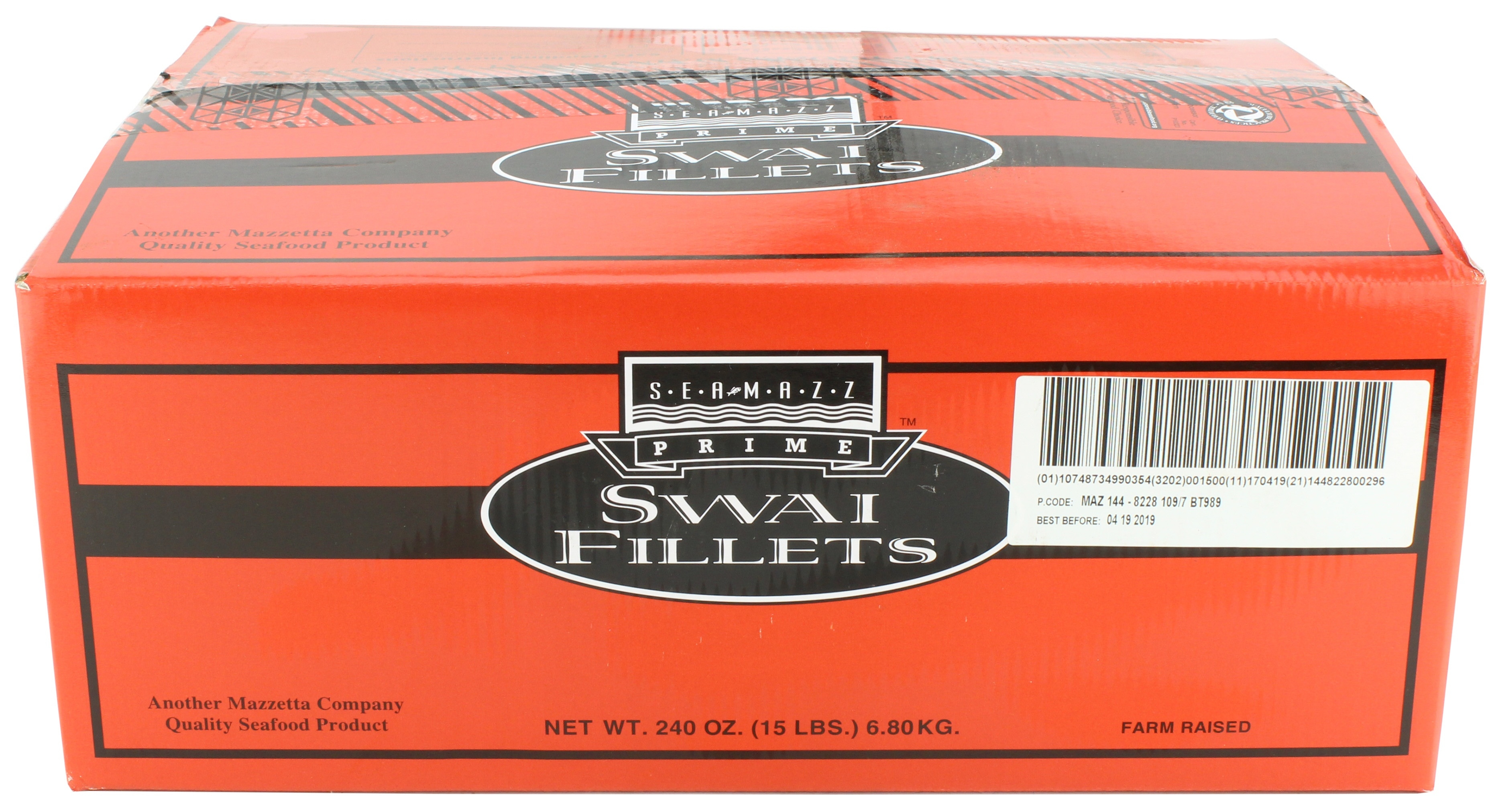 Seamazz 3 To 5 Ounce Chemical Free Swai Fillet, 15 Pound
