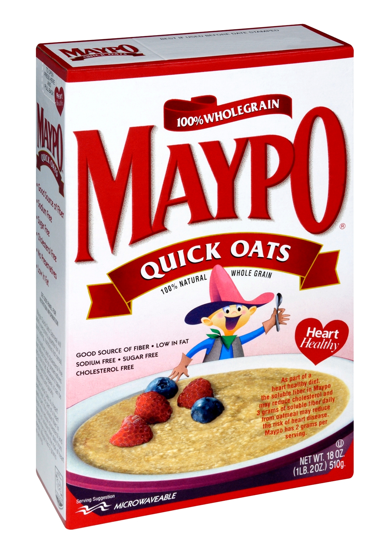 Homestate Farms Maypo Quick Oat Cereal, 18 Ounce -- 12 per case.