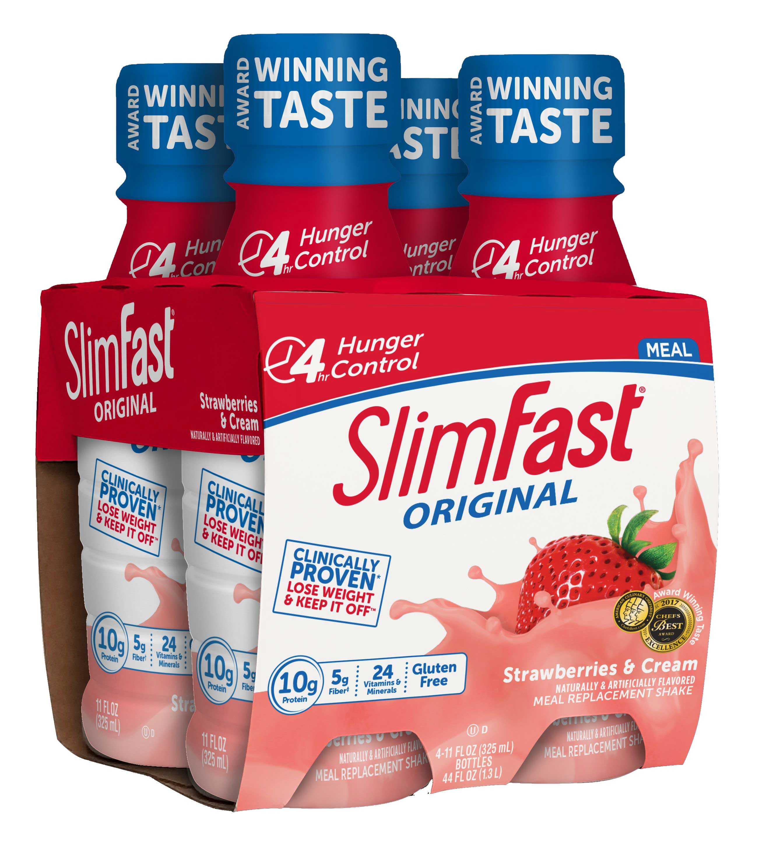 Slim Fast Strawberries and Cream Meal Replacement Shake, 11 Fluid Ounce -- 12 per case.