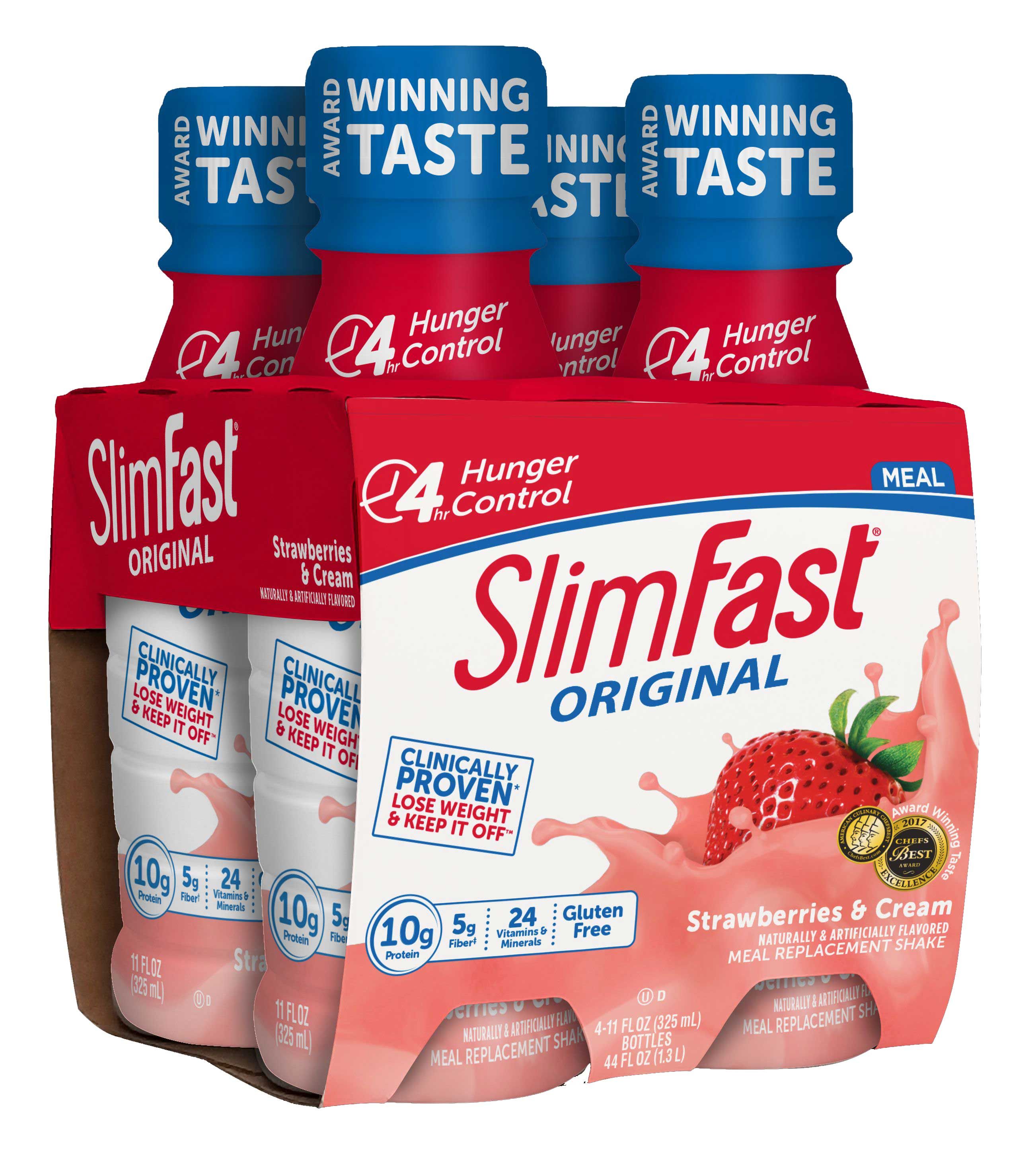 Slim Fast Strawberries And Cream Meal Replacement Shake, 11 Fluid Ounce -- 12 Per Case.