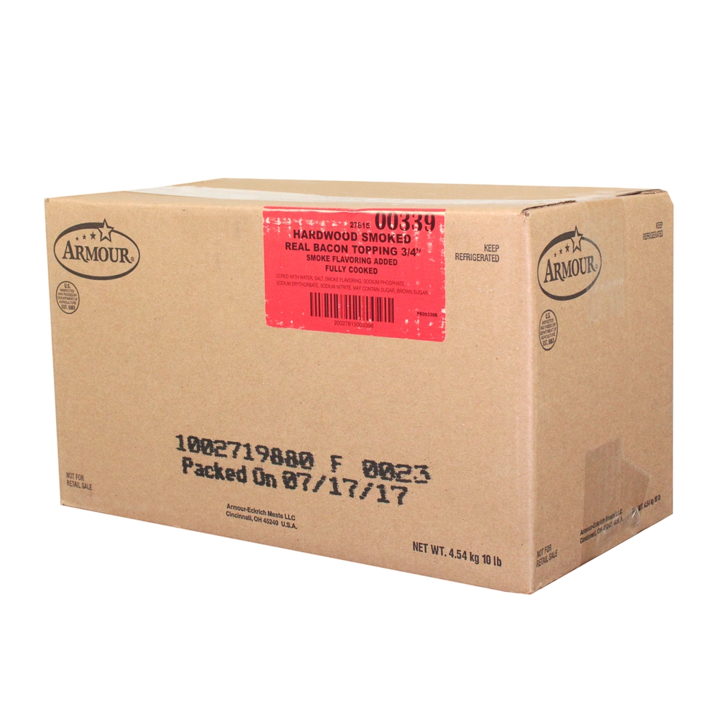 Armour 3/4 inch Fully Cooked Bacon Topping, 5 Pound -- 2 per case.