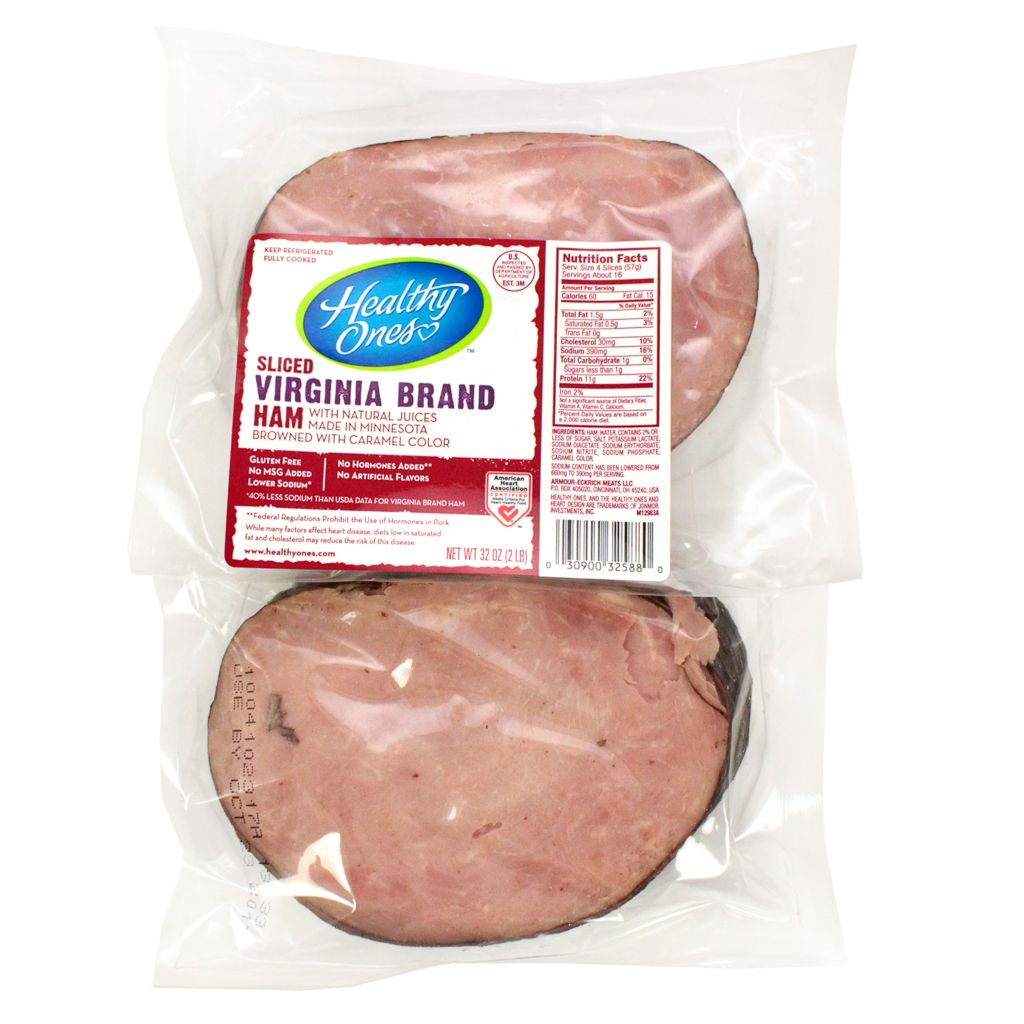 Smithfield Healthy Ones Virginia Brand Sliced Ham, 2 Pound -- 6 Per Case