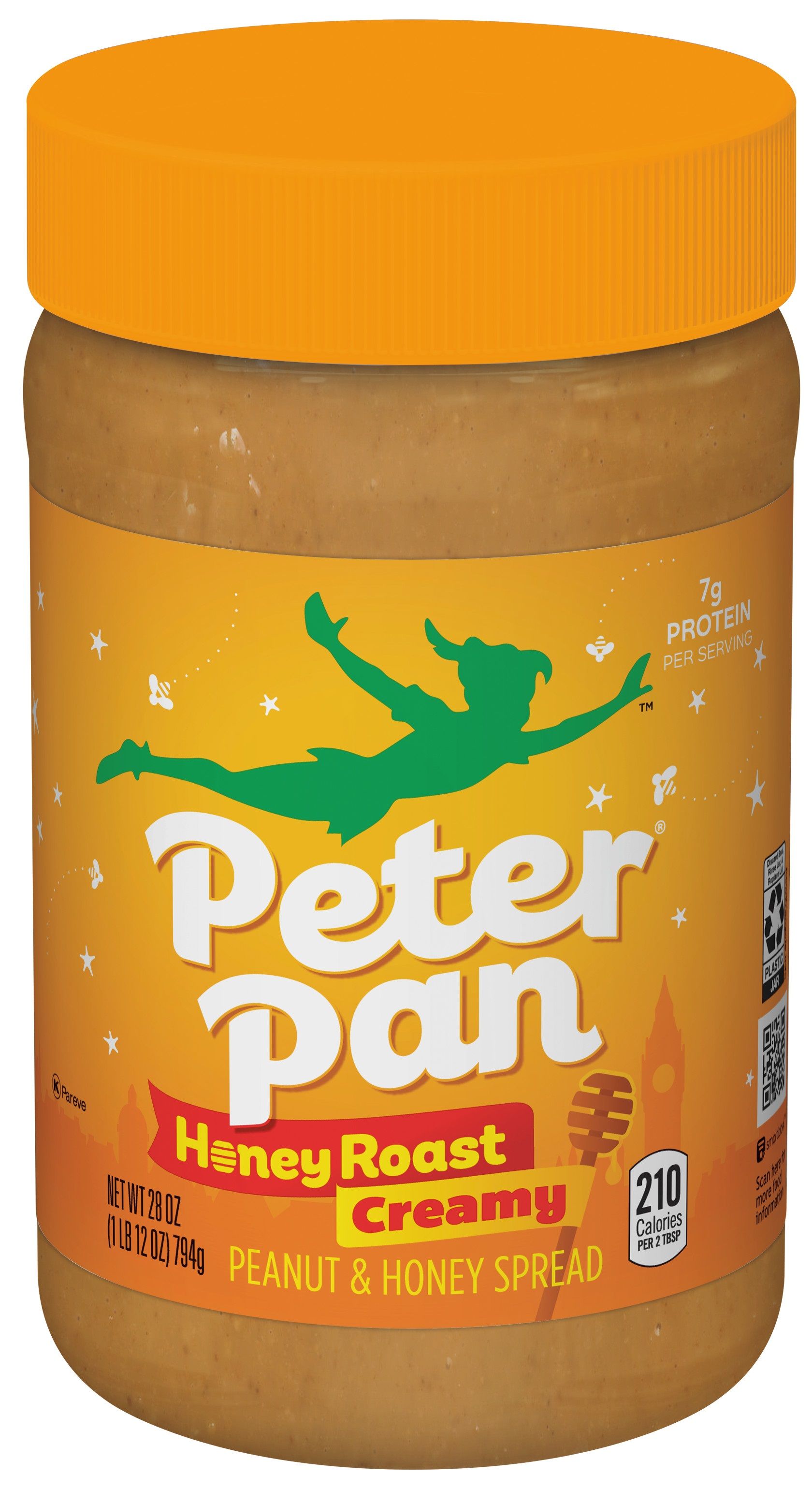 Peter Pan Creamy Honey Roast Peanut Butter, 28 Ounce -- 12 Per Case