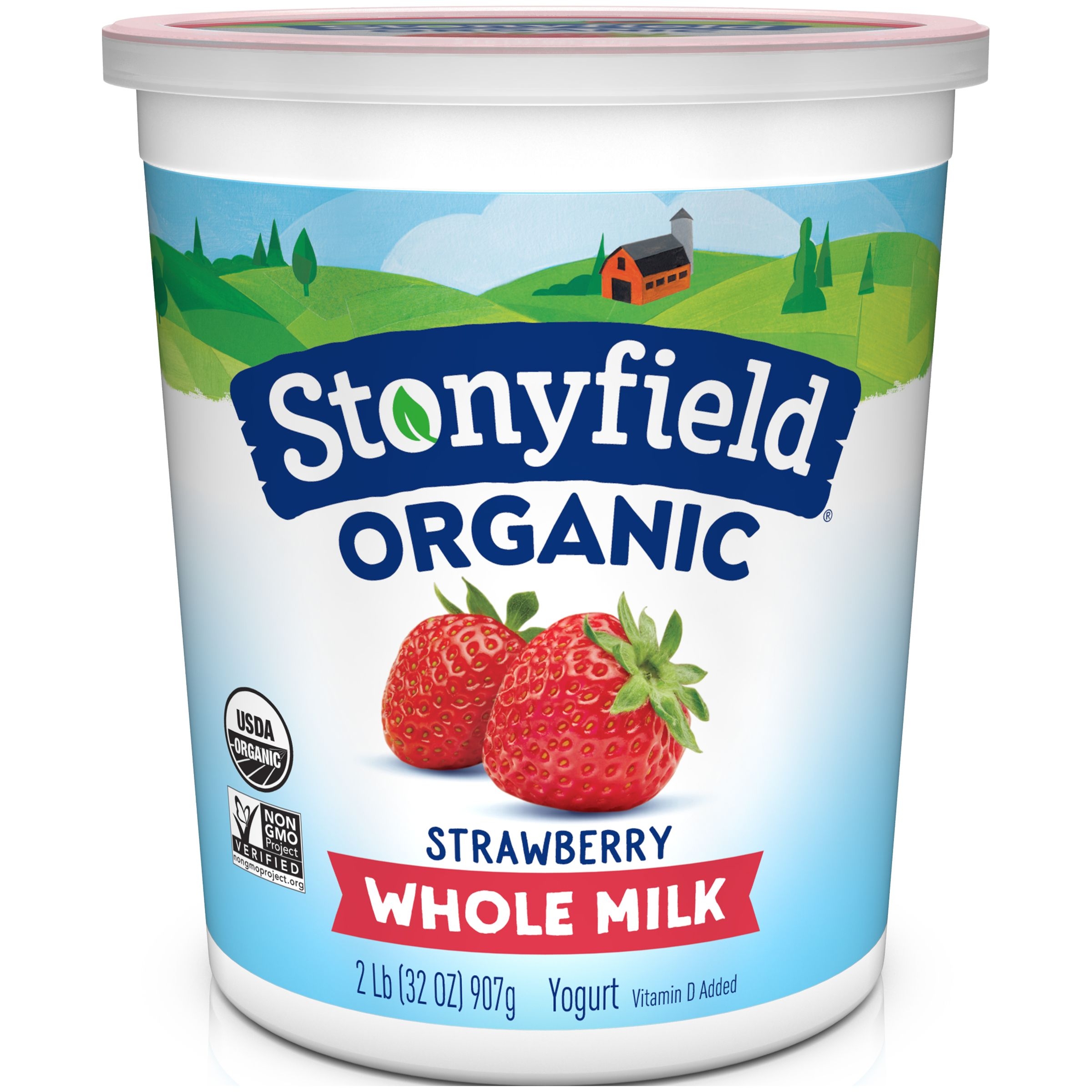 Stonyfield Farm Organic Strawberry Yogurt, 32 Ounce -- 6 per case.