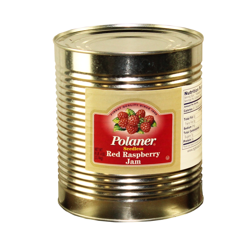 Polaner Seedless Red Raspberry Jam, 132 Ounce Can -- 6 per case.