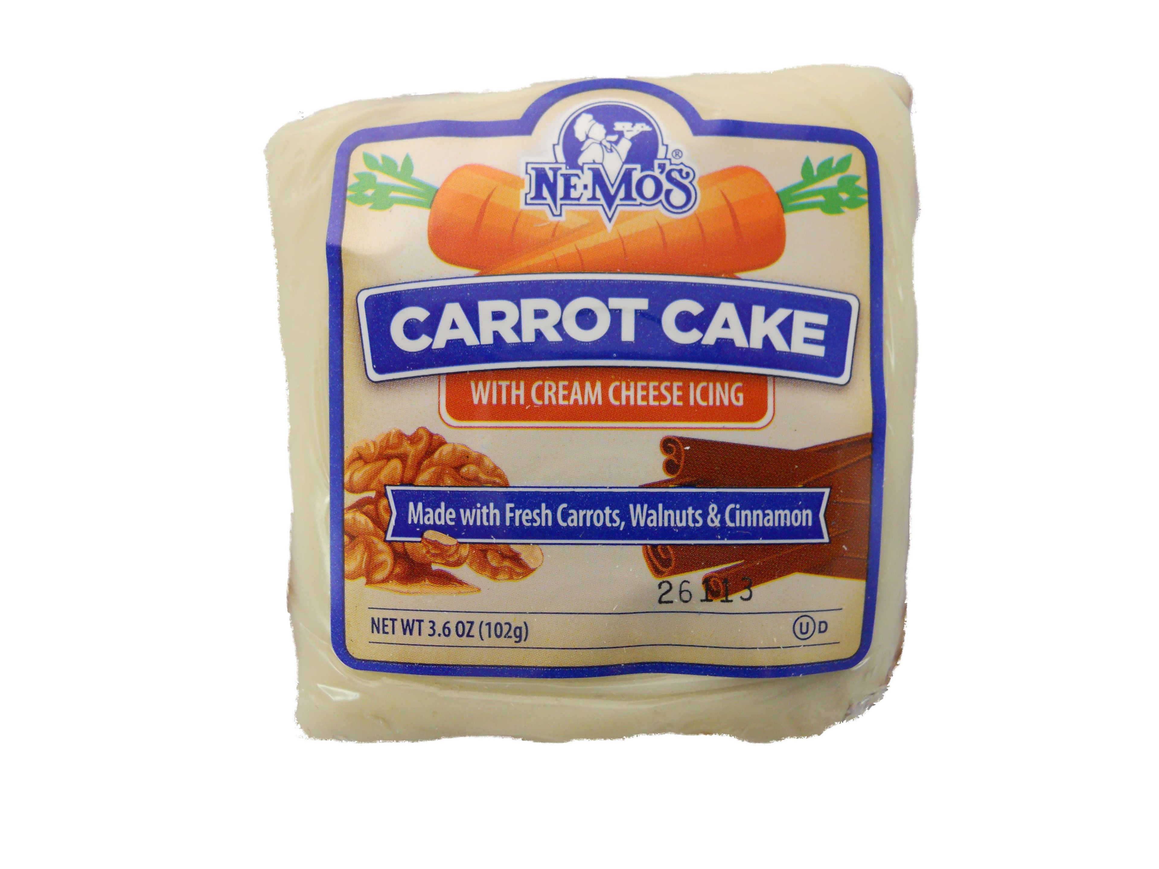 Ne-mo's Carrot Cake Square, 6 Count -- 6 Per Case