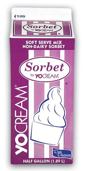 Yocream Sorbet Mix, Kiwi Strawberry Soft Serve, 64 Ounce -- 6 Per Case