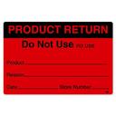 Daymark DuraMark Product Return Orange Do Not Use Food Label, 2 x 3 inch - 500 per roll -- 12 rolls per case.