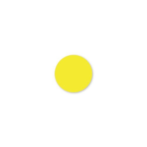 Daymark MoveMark Solid Yellow Round Blank Label, 0.75 inch -- 12 rolls per case.