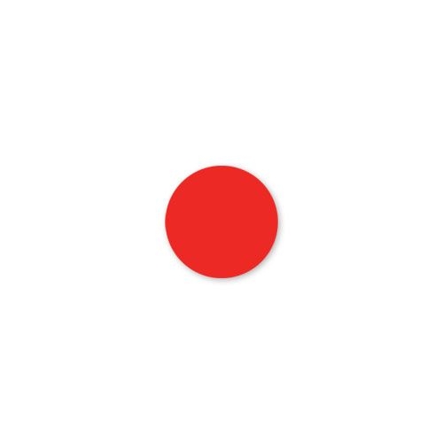 Daymark MoveMark Solid Red Round Blank Label, 0.75 inch -- 12 rolls per case.