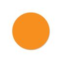 Daymark DuraMark Solid Orange Blank Deli Label, 1 inch Circle - 1000 per roll -- 12 rolls per case.