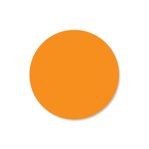 Daymark DuraMark Solid Orange Blank Deli Label, 1 inch Circle - 1000 per roll -- 12 rolls per case.