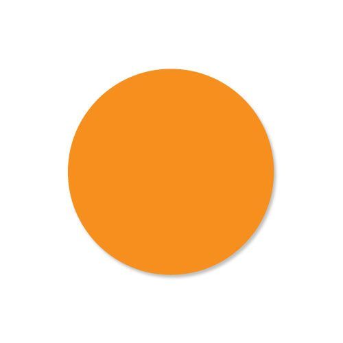 Daymark Duramark Solid Orange Blank Deli Label, 1 Inch Circle, 1000 Per Roll -- 12 Per Case