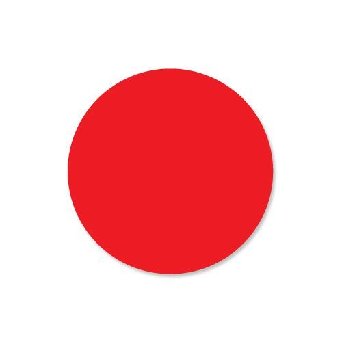 Daymark Duramark Solid Red Blank Deli Label, 1 Inch Circle, 1000 Per Roll -- 12 Per Case