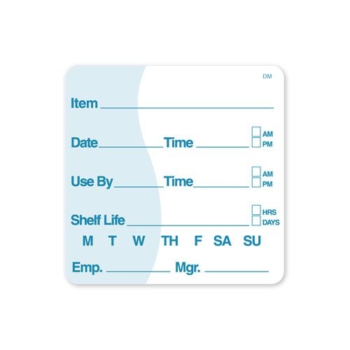 Daymark DissolveMark Shelf Life Use By Food Label, 2 x 2 inch -- 12 rolls per case.