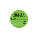 Daymark Green Use By Circle Label Roll, 1.5 inch -- 12 rolls per case.