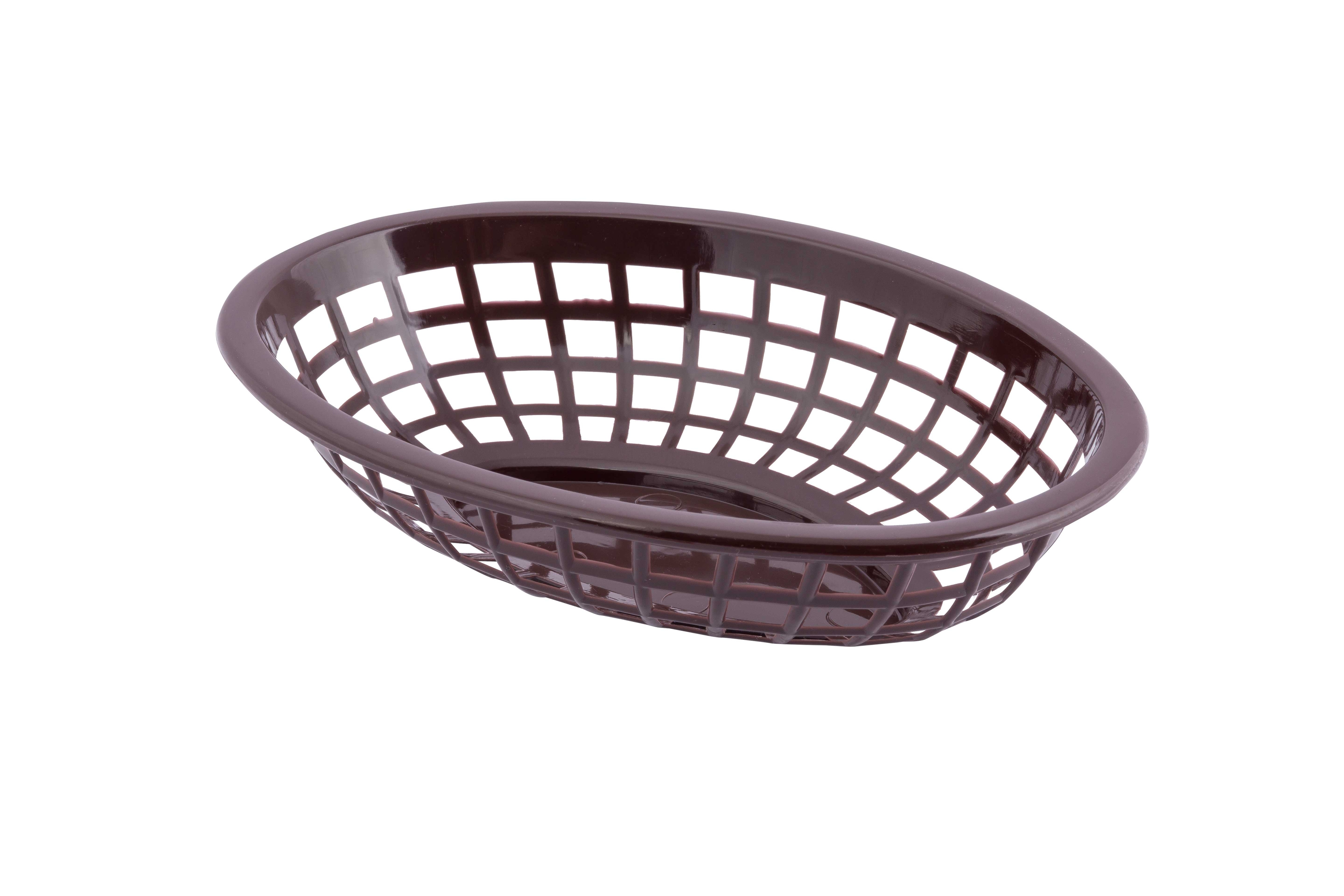 Tablecraft Brown Oval Small Basket, 7.75 x 5.5 inch -- 36 per case