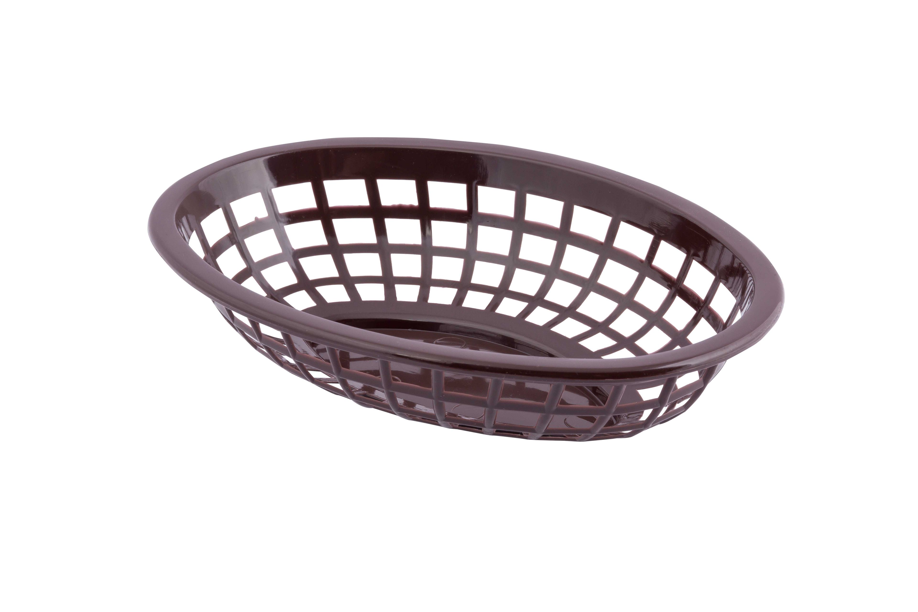 Tablecraft Brown Oval Small Basket, 7.75 X 5.5 Inch -- 36 Per Case