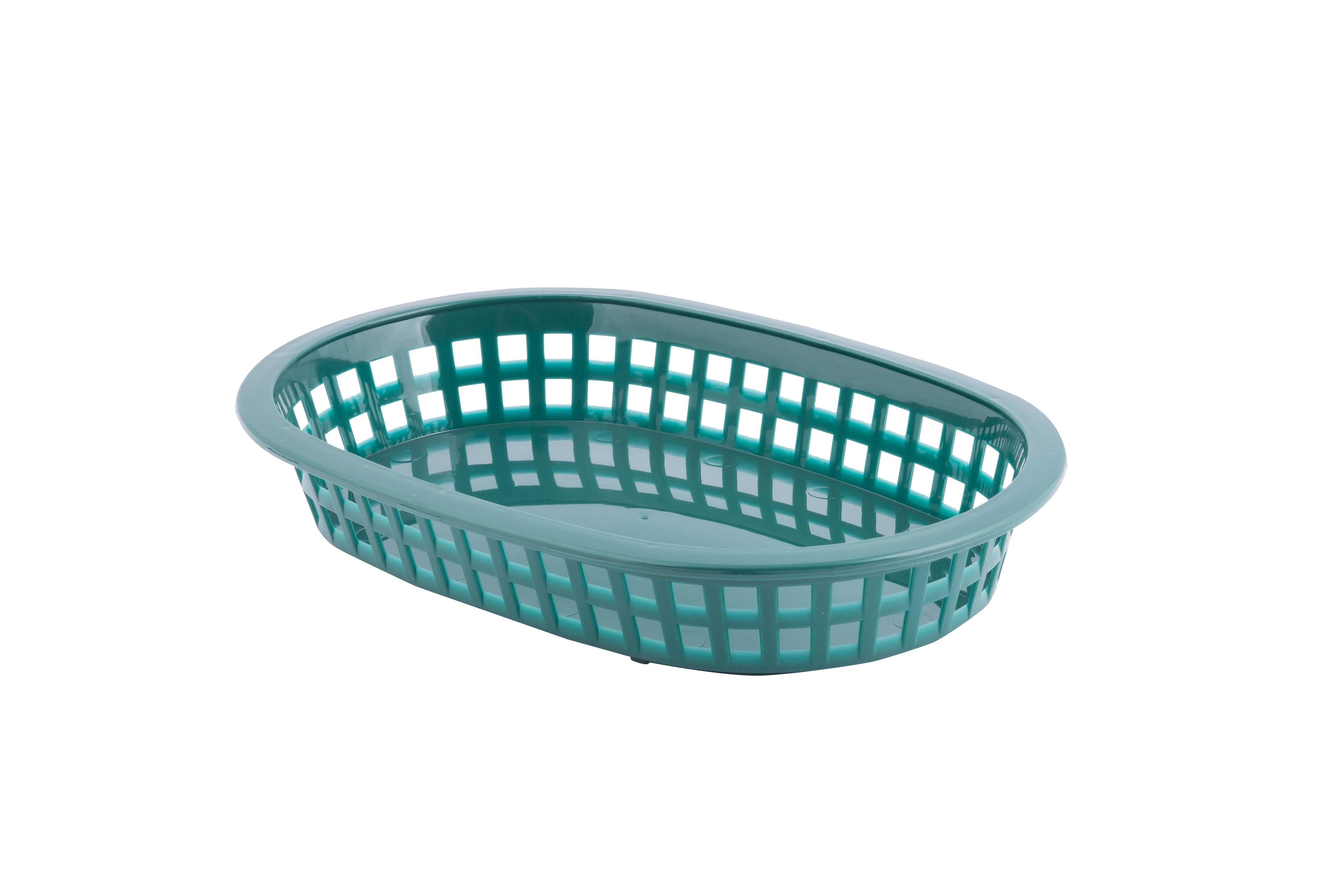 Tablecraft A La Carte Forest Green Oval Basket, 9.25 x 6 x 1.5 inch -- 36 per case