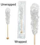 Dryden and Palmer White Swizzle Sugar Stick Candy - Bulk, 5.75 inch -- 288 per case.