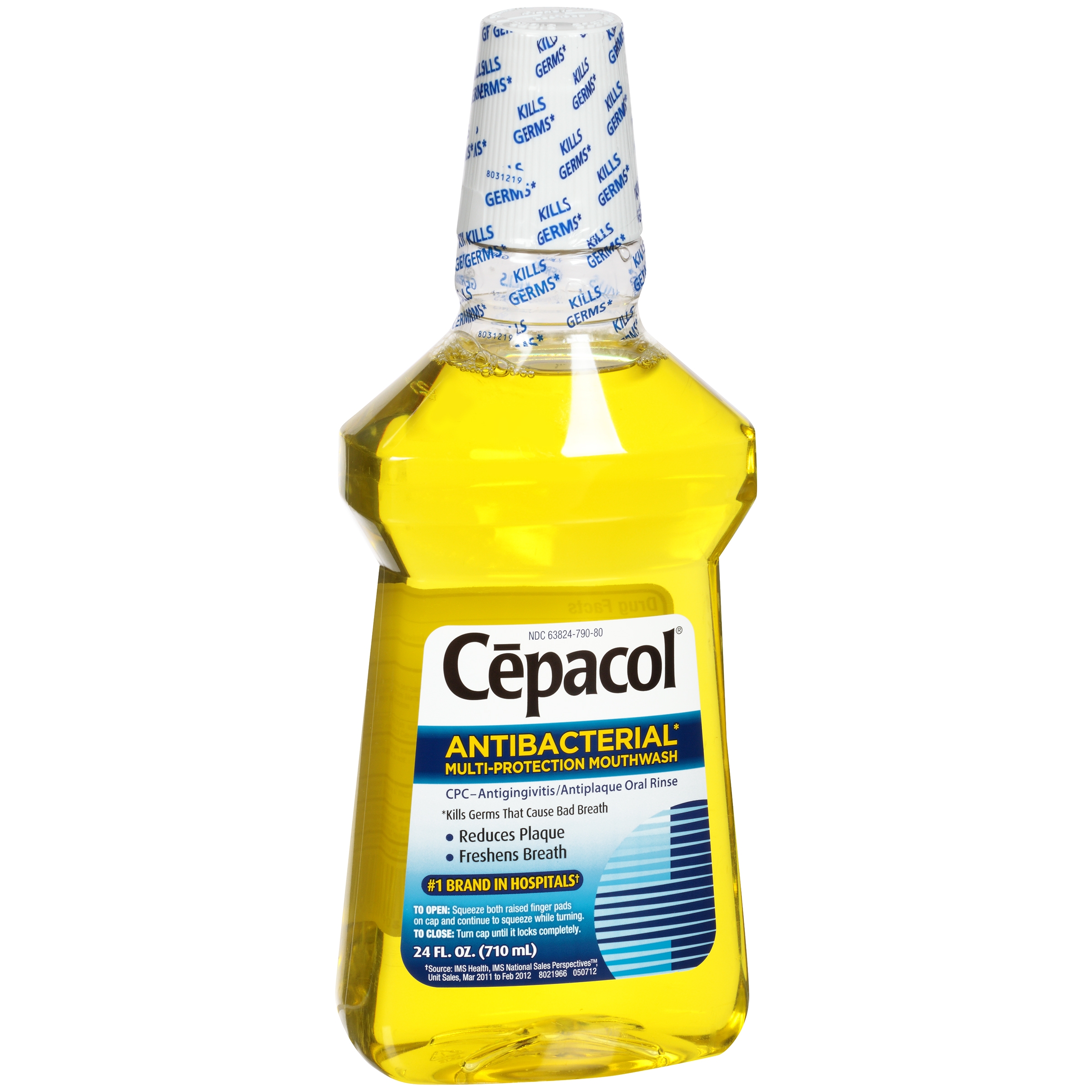Cepacol Antibacterial Gold Multi Protection Mouthwash, 24 Fluid Ounce -- 6 per case.
